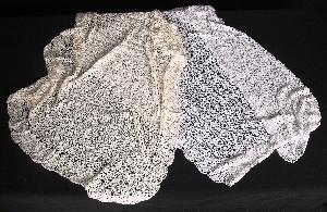 WHITE OR IVORY RAYON BLANKET THAT MATCHES THE CHRISTENING GOWN.  ALSO CAN BE USED AS A SHAWL OR TABLE TOPPER.