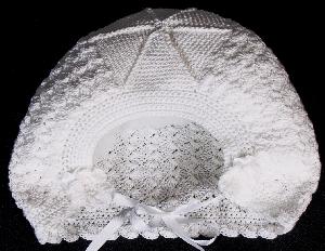 WHITE COTTON HAT, BACK SHOWN.   