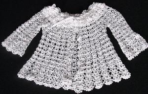 WHITE RAYON CROCHET SO DELICATE IT LOOKS LIKE TATTING.  
