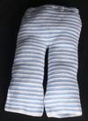 BLUE AND WHITE STRIPE COTTON BOTTOM.   