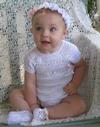 RAYON BUBBLE SUIT WITH DIFFERENT COLOR RIBBONS.