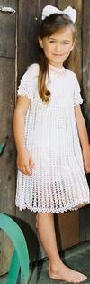 WHITE RAYON WITH A BEAUTIFUL LACY NECKLINE.  FOR OUR OLDER GIRLS.