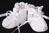 RAYON BOOTIE WITH FRILLY TOP EDGE.  AVAILABLE IN WHITE OR IVORY.  
